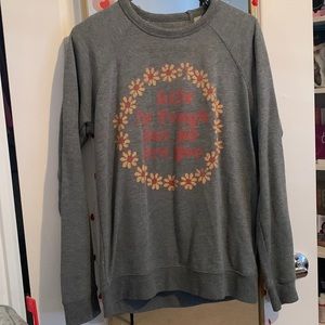 “Life Is Tough, But So Are You” gray, sunflower sweatshirt
